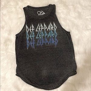 CHASER “DEF LEPPARD” BLUE TANK! Size M!